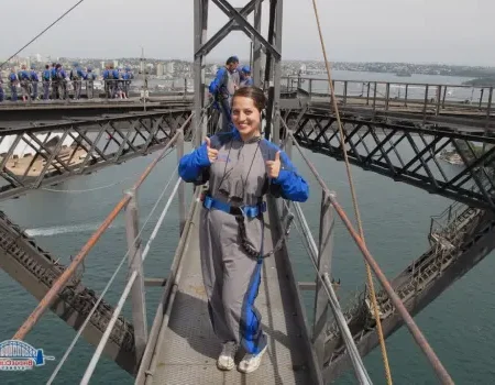 Bungee jumping on the Harbour Bridge, Sydney